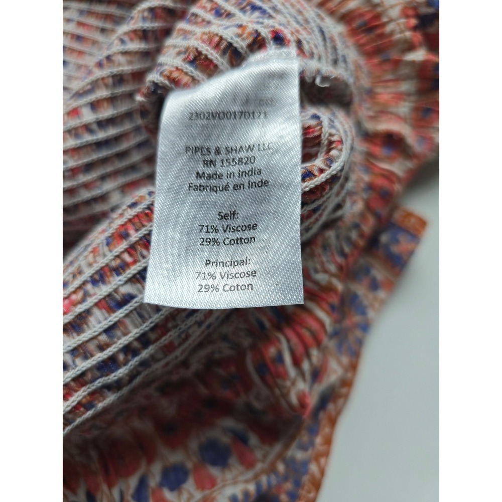 Veronica Beard Cox Paisley Smocked Mini Dress Women XS - Picture 5 of 9